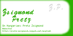 zsigmond pretz business card